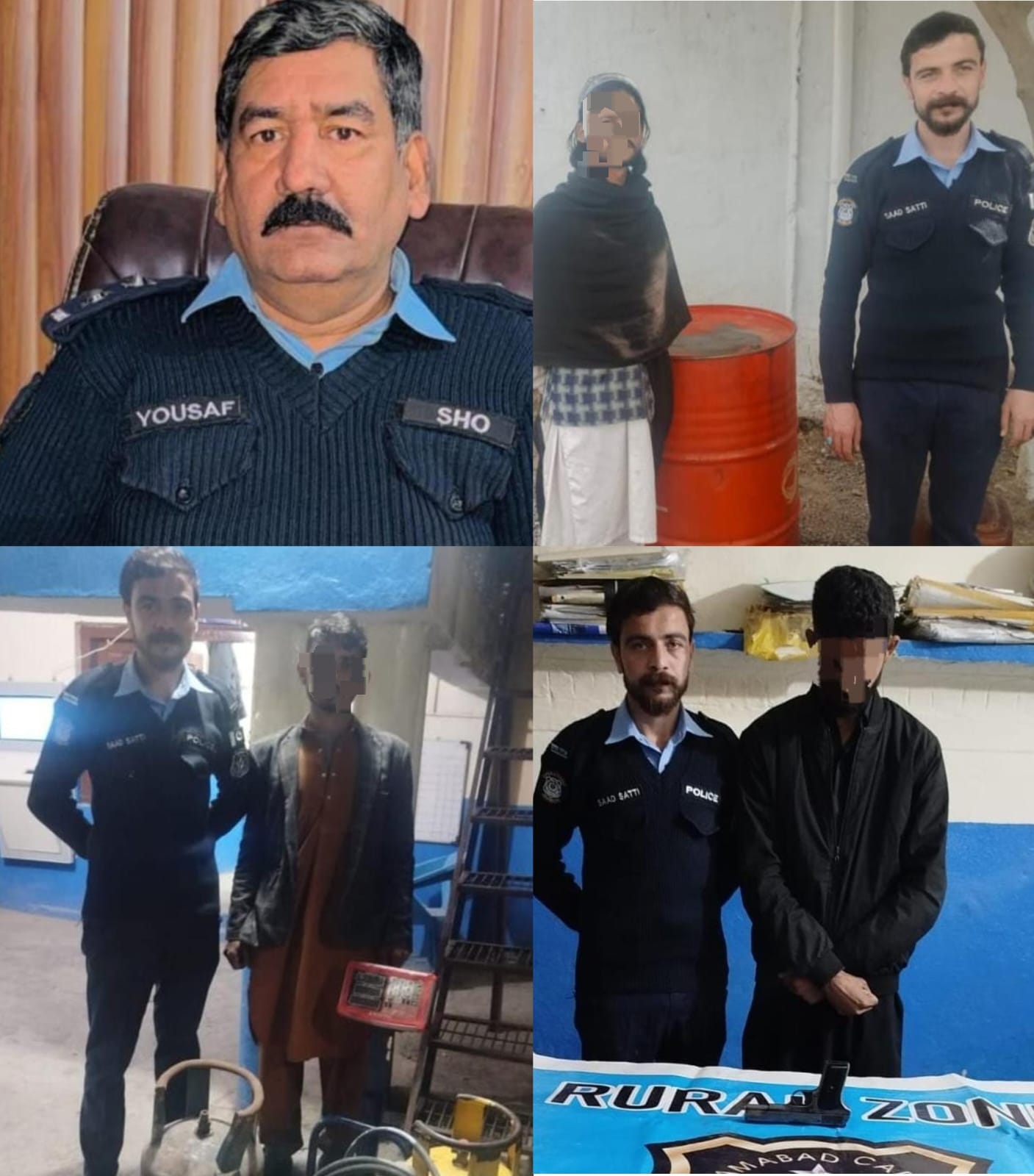 تھانہ نیلور پولیس کی بڑی کارروائیاں: غیر قانونی اسلحہ، پٹرول اور گیس فروخت کرنے والے تین ملزمان گرفتار