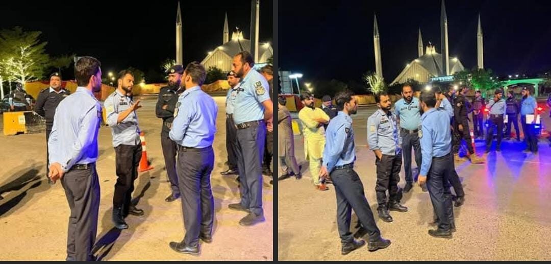 فیصل مسجد کا سکیورٹی جائزہ، ایس ایس پی آپریشنز قاضی علی رضا کا ہائی الرٹ رہنے کا حکم