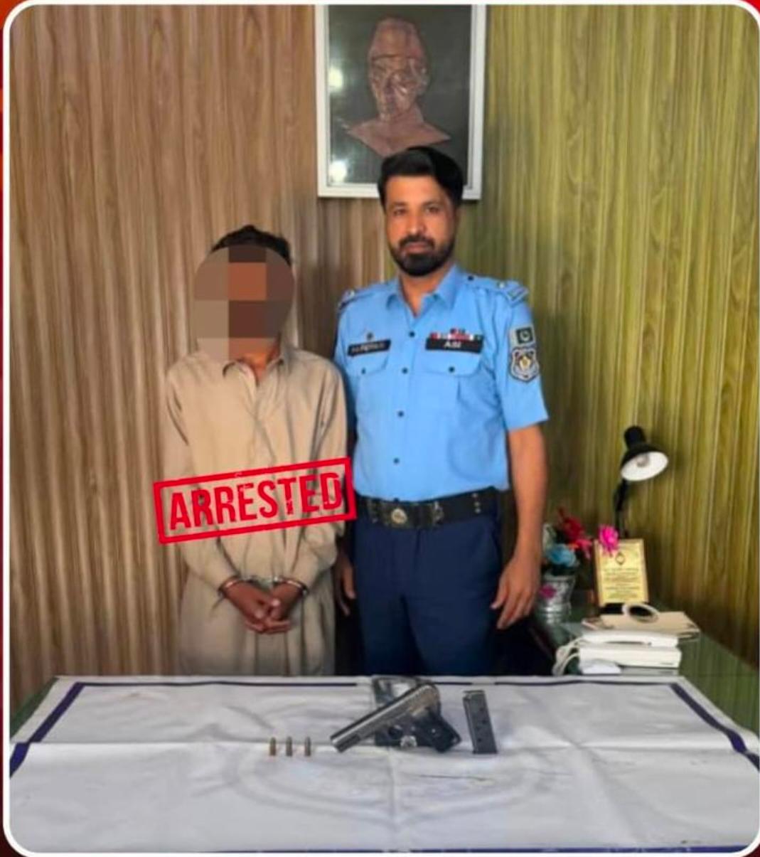 اسلام آباد — تھانہ لوہی بھیر پولیس کی بڑی کارروائی، غیر قانونی اسلحہ برآمد، ملزم گرفتار